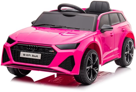 Audi RS6 - Elektrische kinderauto Audi - 1-zitter - Roze - Met afstandsbediening - Elektrische Auto voor kinderen