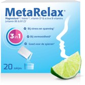 MetaRelax Magnesium Poeder – 20 Zakjes - Hoogwaardig Magnesiumcomplex met Magnesiumglycerofosfaat - Bij Stress & Spanning, Vermoeidheid, Goed voor de Spieren - Hou het hoofd koel, schiet niet in een kramp