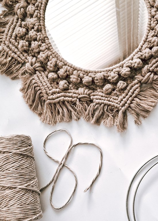 Creativity for you DIY Macramé pakket: Mandala spiegel