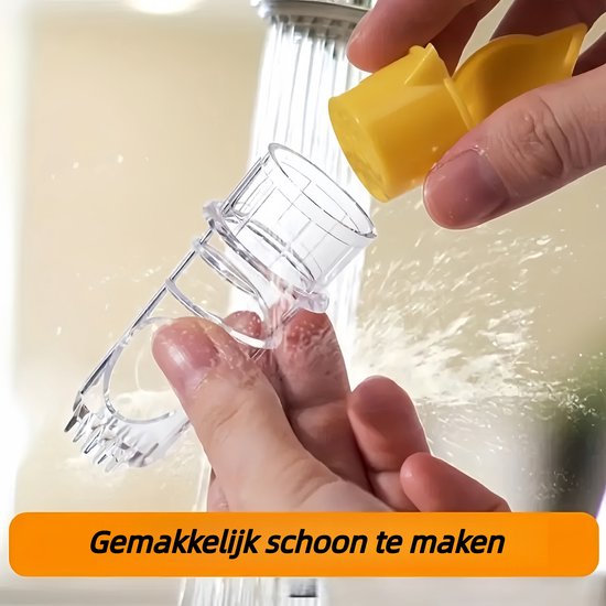 2 stuks - Handmatige citroenpersen - Draagbaar - Citroenpers - Met schroefdop - Gemakkelijk schoon te maken - Voor het maken van vers citroensap - Keukengerei - Geel — afbeelding 4