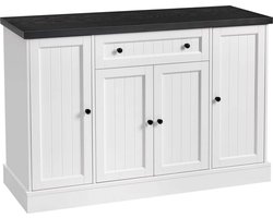 Minimalistische Multifunctionele Opbergkast 120x40x80cm Wit MDF PB HPL Duurzaam Veel Stauraum Woonkamer Slaapkamer Kantoor Modern