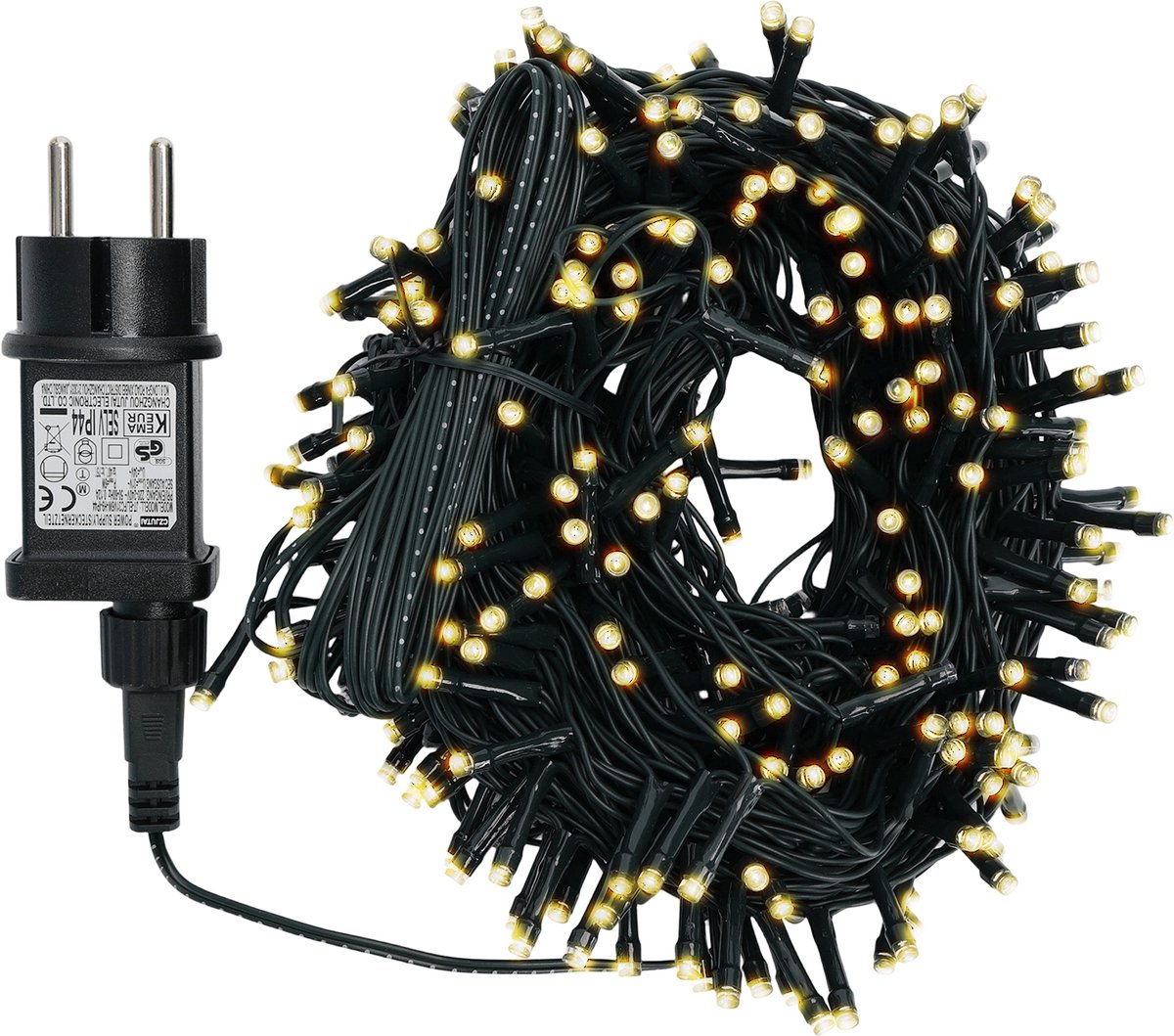 Aigostar 101PQ - Sfeerverlichting - 300 led lampjes - 15 meter - IP44 - Lichtsnoer - Decoratie verlichting - Warm wit - Voor binnen & buiten