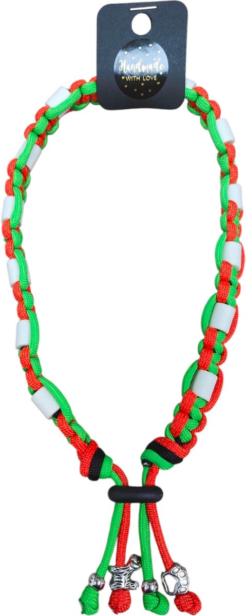 Anti-vlooien en tekenband lichtgroen/oranje nekomtrek 35 cm