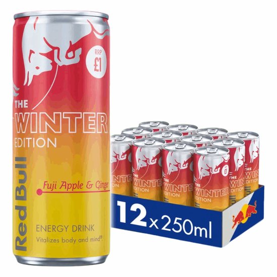 Red Bull Energy - The Winter Edition (12 x 0,25 liter blikken) Fuji Appel & Gember