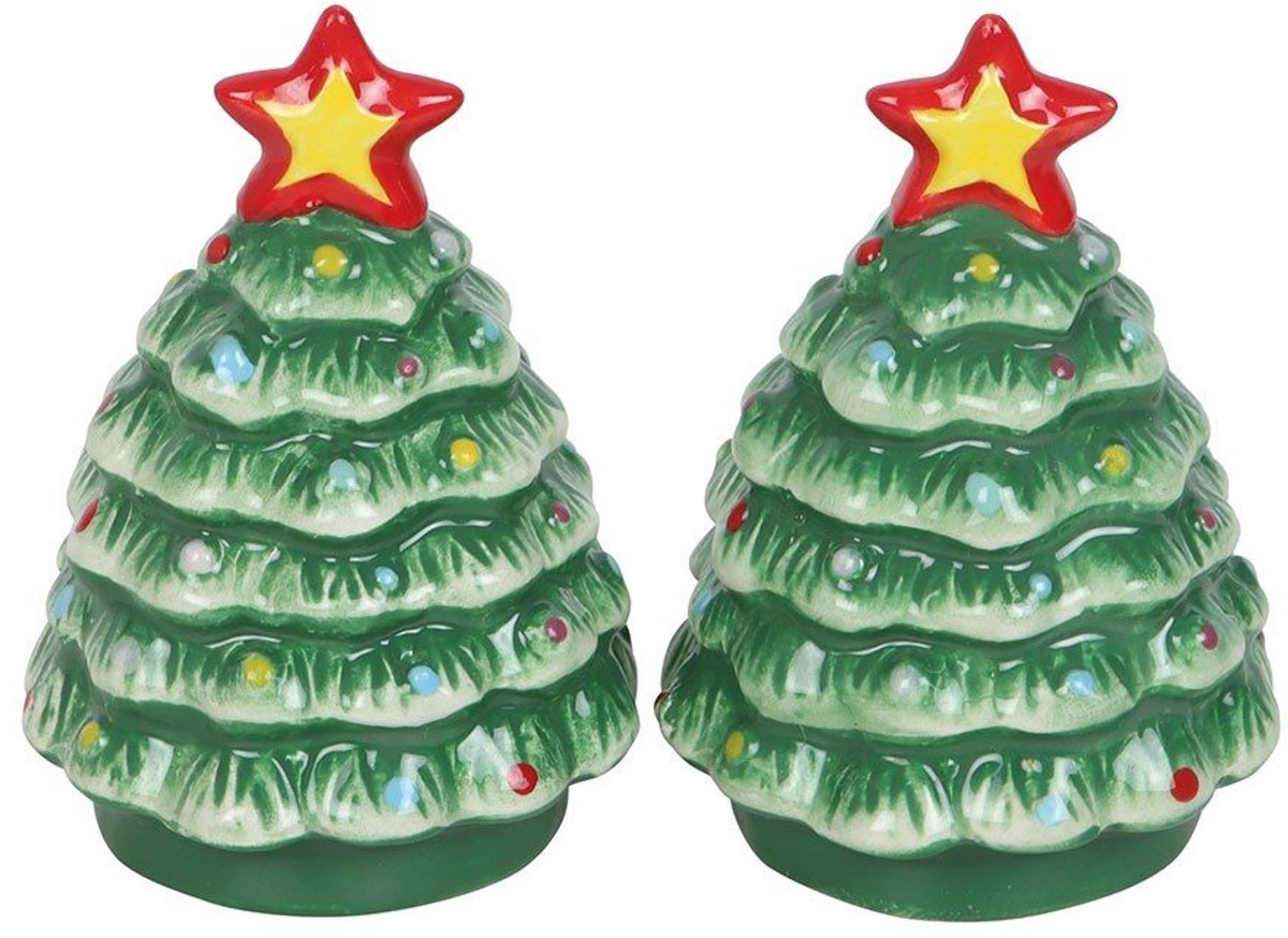 Something Different - Nostalgic Christmas Trees Peper en Zoutstel - Multicolours