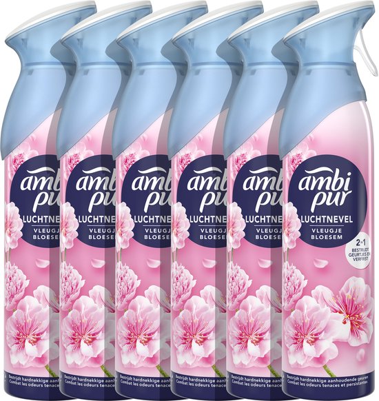 Ambi Pur / Febreze Air Effects Luchtverfrisser Spray Vleugje Bloesem - 6 x 185 ml