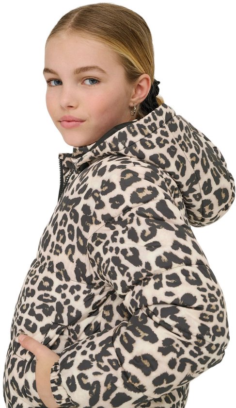 ONLY KOGDALIA SHT PUFFER AOP JACKET OTW NOOS Manteau Filles - Vison argenté Leo