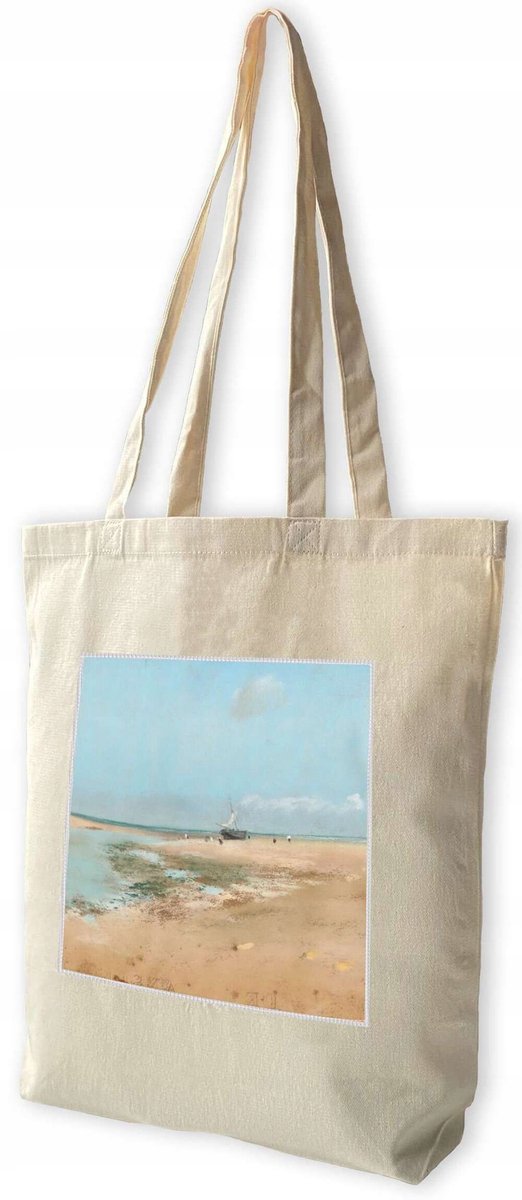 Shopper Tas met Edgar Degas 'Strand bij Eb' print - canvas
