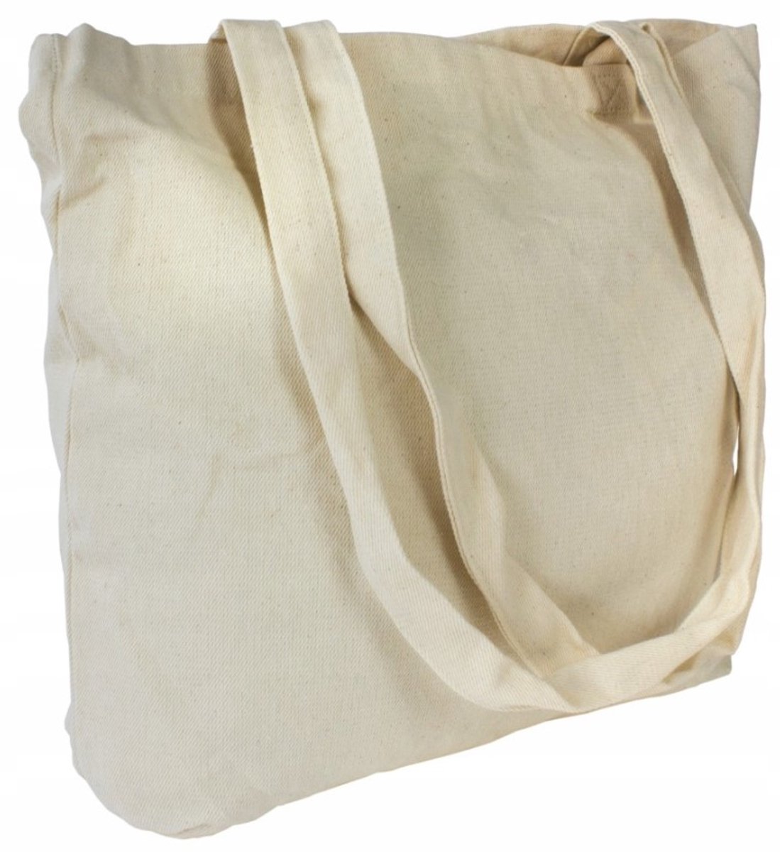 Ecru Katoenen Boodschappentas 36x10x36 cm - Natuurlijk & Stijlvol