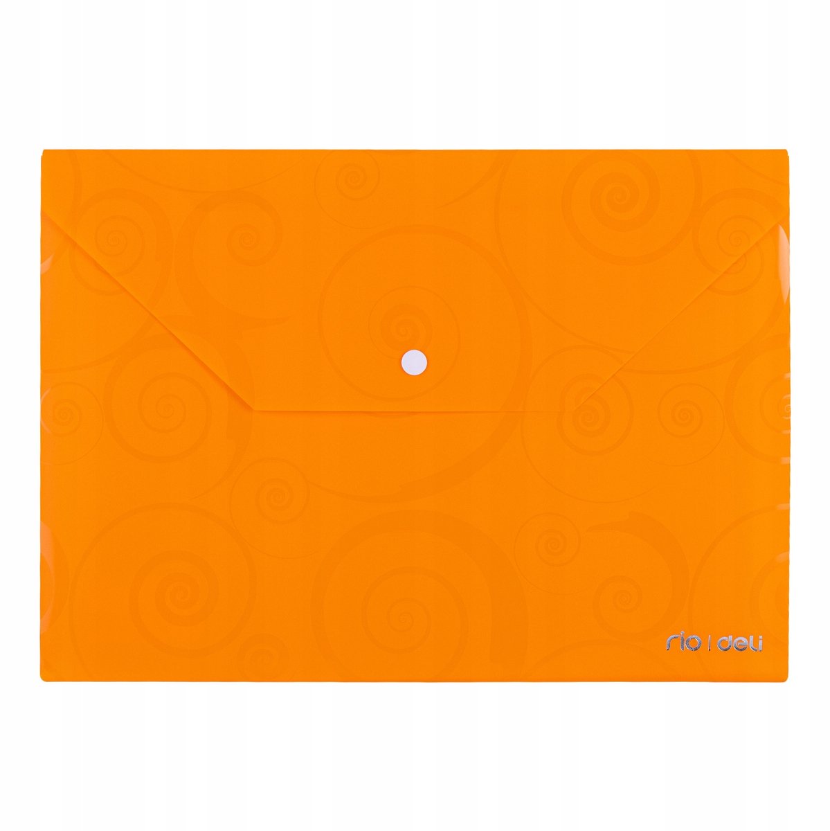 Deli A4 map met drukknoopsluiting, oranje, 180 micron