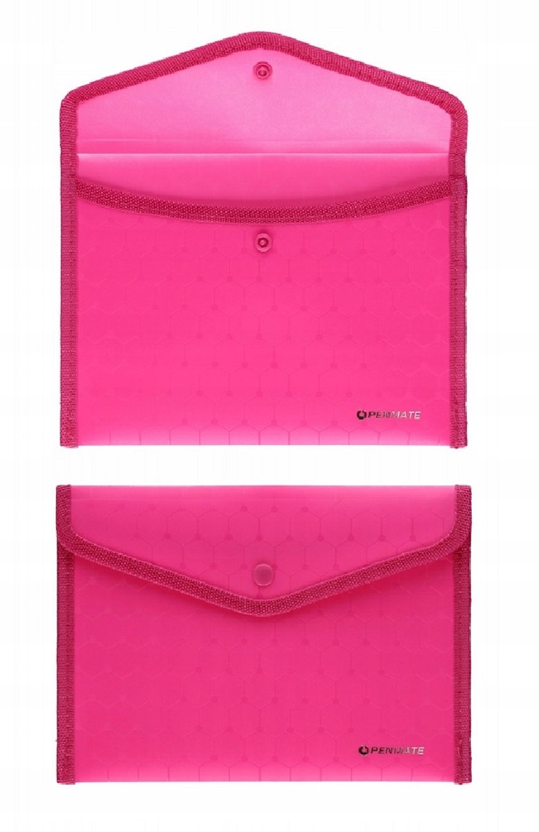 Penmate A5 Luxe Map - Sterk Roze met Ritssluiting