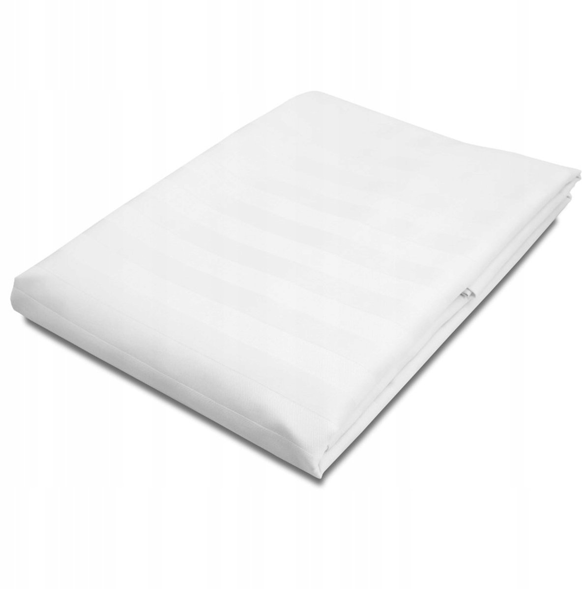 Luxe Bamboe Katoen Hoeslaken Gestreept 160x240 Wit