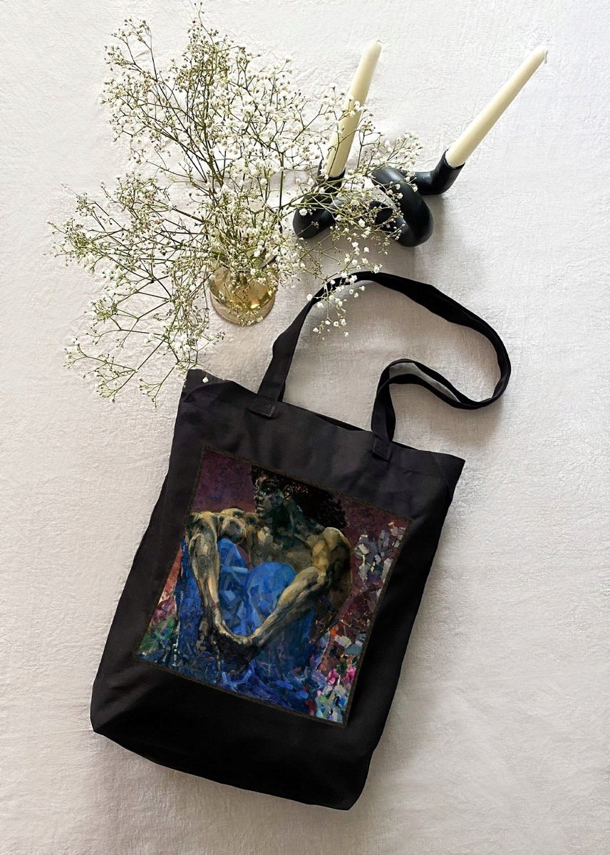 Shopper Tas met Vrubel Demon Print - Katoen - Op Bestelling
