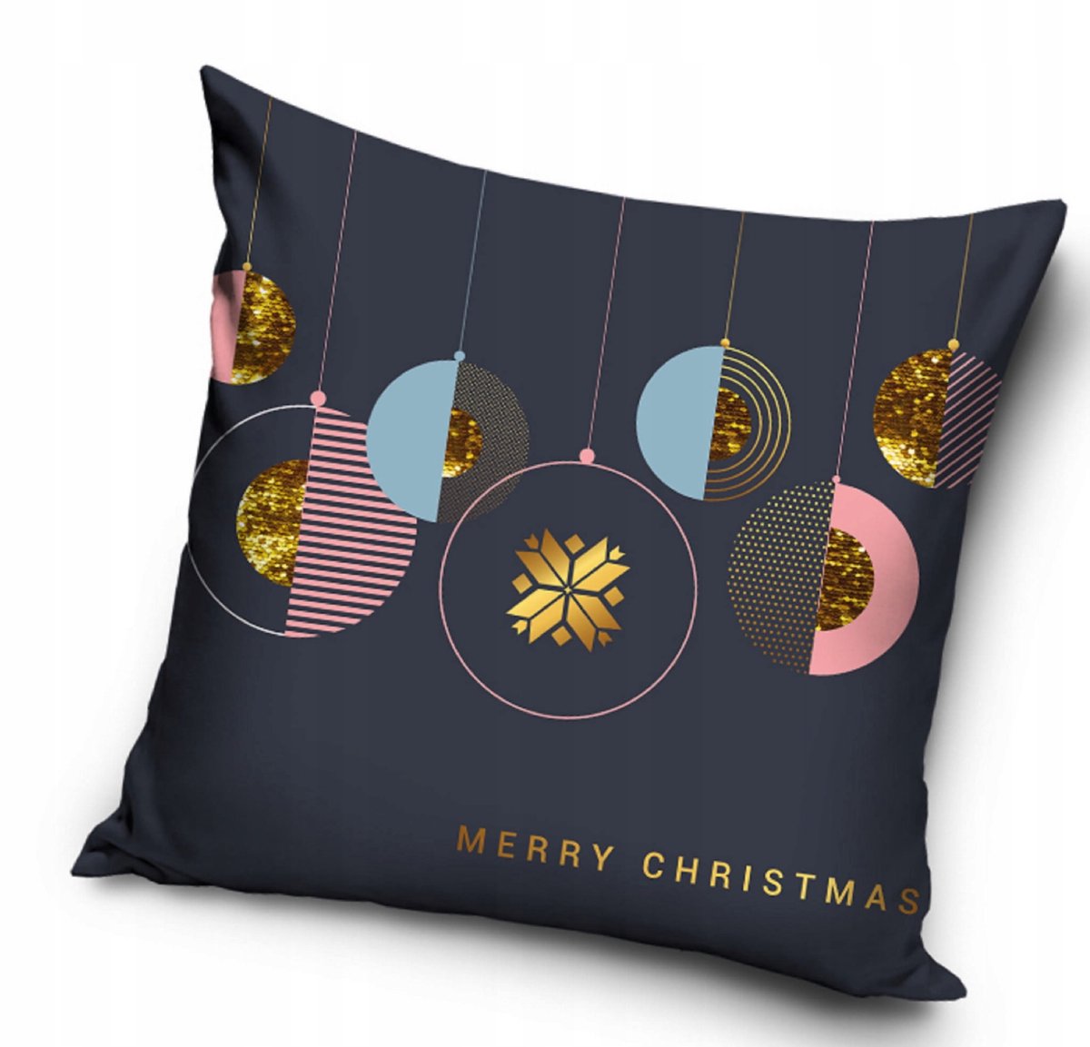 Kerst Kussenhoes 40x40 cm - Sierlijk met Kerstballen