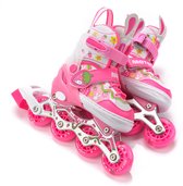 Meteor Rollen 4-in-1, S 30-33 – Kinder skates – Bunny – LED-wielen, verstelbare schoen, achterrem, ABEC-7