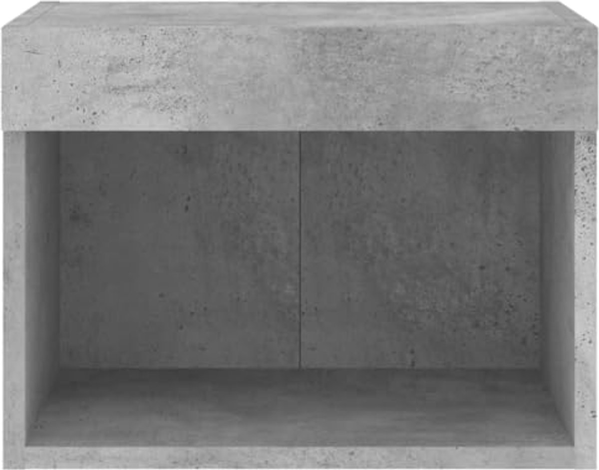 Moderne wandtafel met LED-verlichting - Betonnen nachtkastje voor slaapkamer en woonkamer