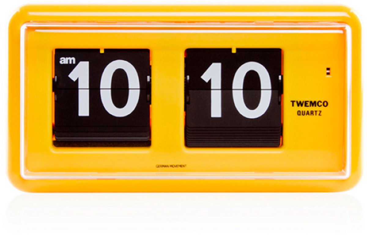 Twemco | Flipklok | QT-30 | Geel | Flip Clock | Flip Klok | Retro Klok | Digitale Klok | Digitale Wandklok| Digitale Klok Op Batterijen | Vintage Klok | Retro | Long life Mechanism