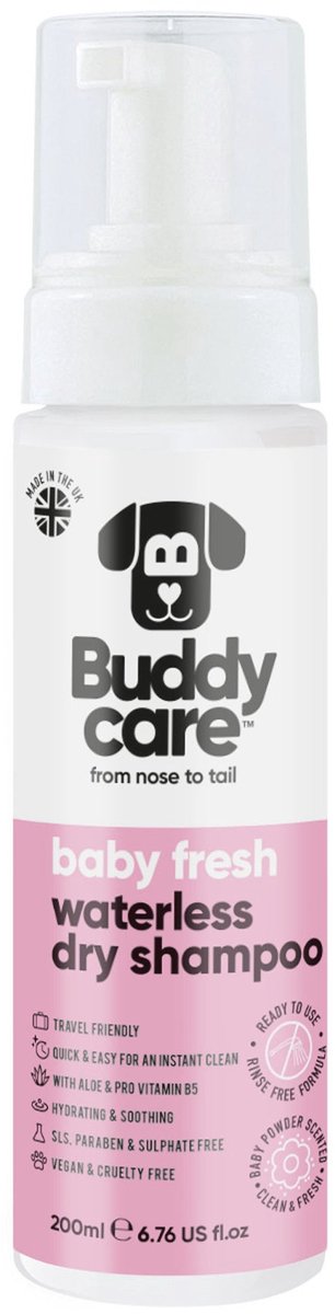 Buddycare droogshampoo voor honden Baby Fresh 200ml