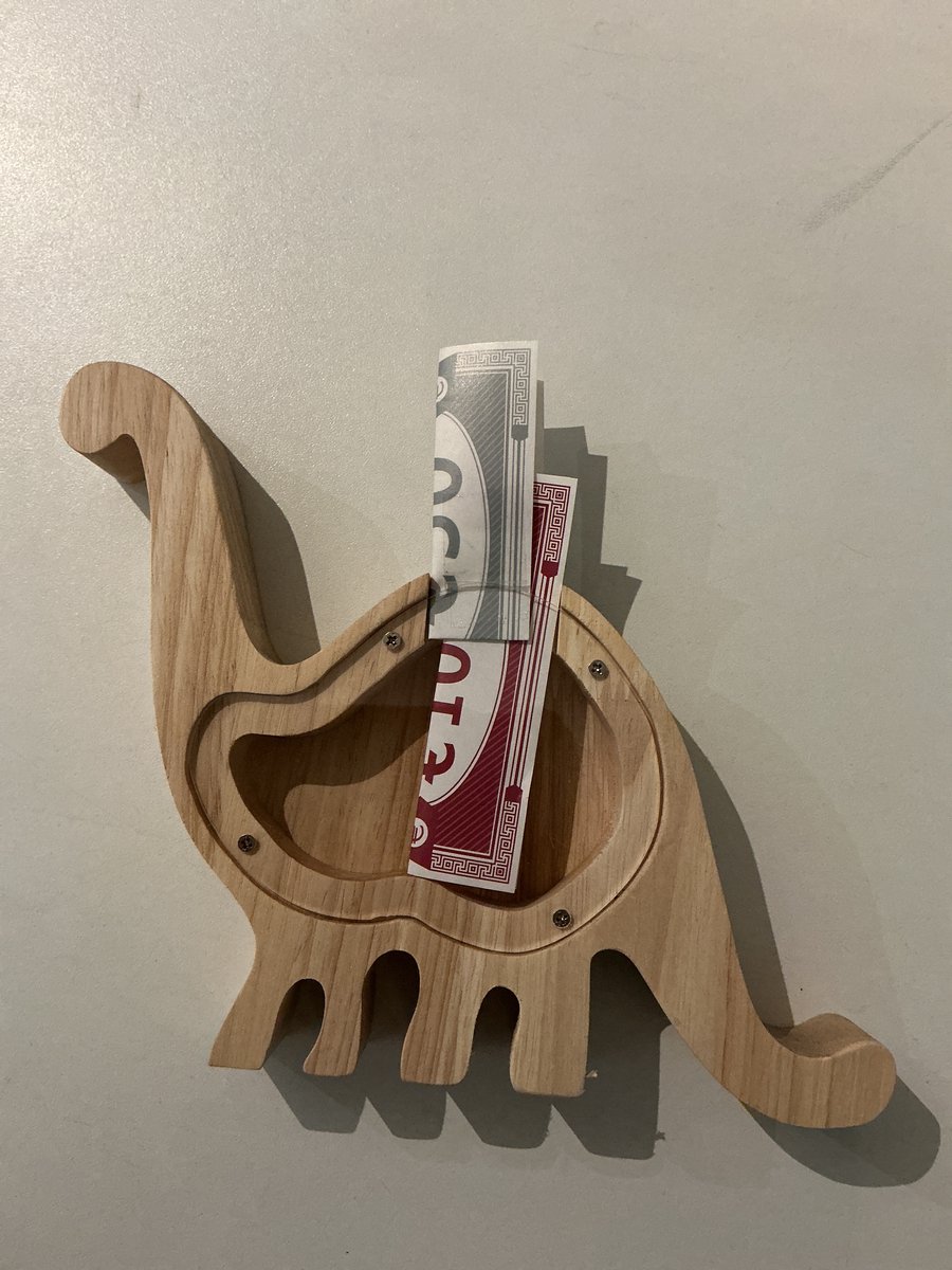 SPAARPOT HOUT DINO