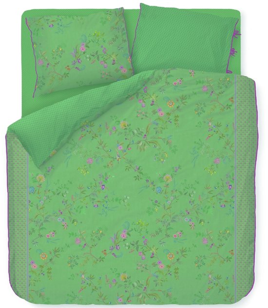 Pip Studio Bustani dekbedovertrek - Eenpersoons - 140 x 200/220 cm - Groen