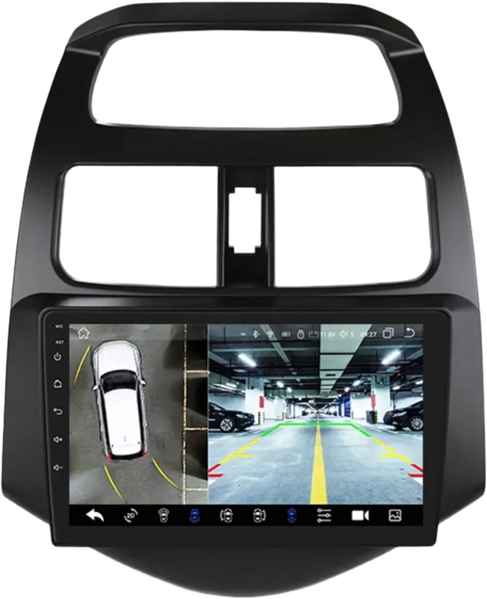 Autoradio bluetooth met camera - Carplay - Voor Chevrolet Vonk Beat Matiz (2010-2014) - Geschikt voor Apple en Android - Stereo - Navigatie - Navigatiesysteem auto