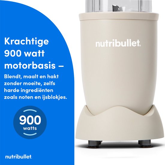 Nutribullet Exclusive Pastel - Blender - 900 Watt - Smoothie Maker - Incl. To Go Accessoires & Digitaal Receptenboek - Sand van Nutribullet — afbeelding 4