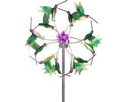 Windspinner - Windgong - Windvanger - Tuin Decoratie - Geglazuurd Abstract Kolibrie Windmolen, Gietijzer Metaal Windmolen, Geschikt voor Huis Tuin Erf