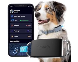 Invoxia Minitailz #1 GPS and Health Tracker for Dogs - Flight Alerts, Breathing Scan - Real-time Detection, USB Rechargeable, Virtual Zone and Fence - Mini Tracker