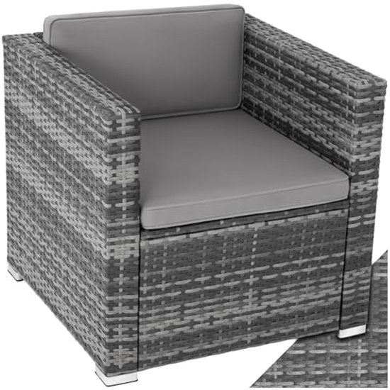 COSTWAY Fauteuil Cocon en Rotin PE Style Naturel avec Coussins Épais COSTWAY Fauteuil Cocon en Rotin PE Style Naturel avec Coussins Épais