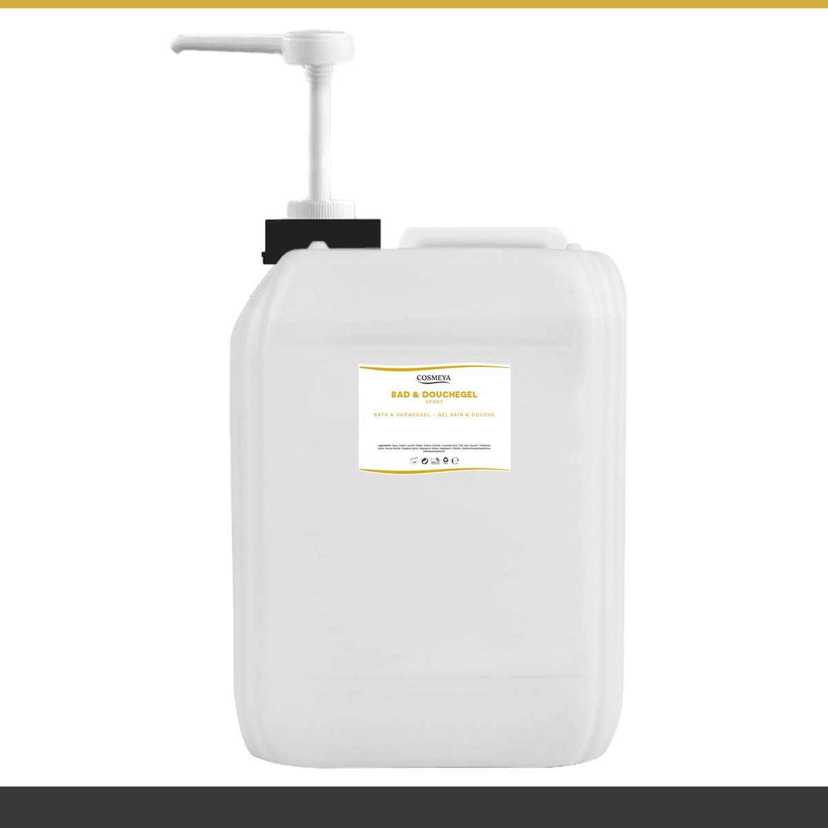 Bad & Douchegel - Sport - Transparant - 12 Liter - Jerrycan - Met pomp - Navulling - Navullen - Shower gel - Showergel - Douche gel - Shampoo - 3 - 5 - 6 - 10 | LP5