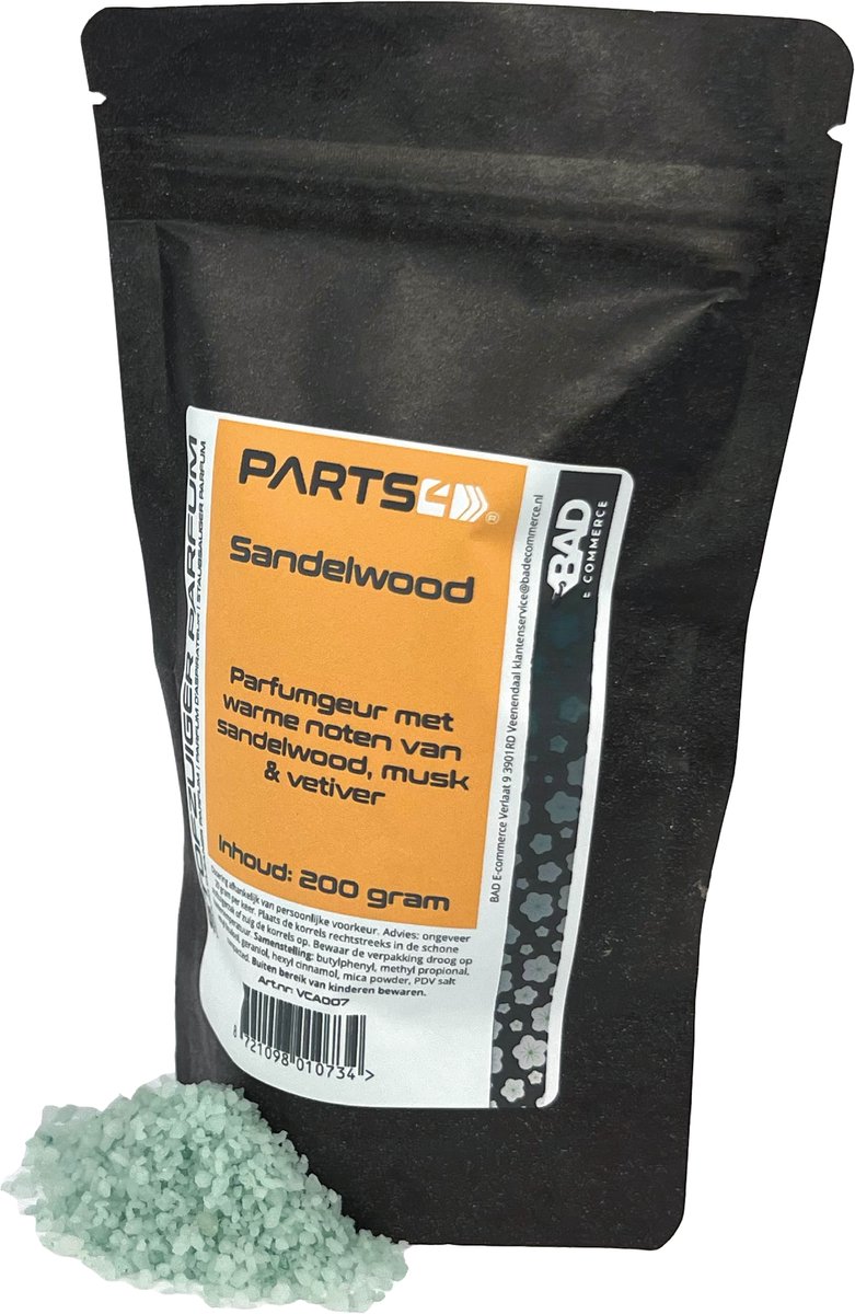 PARTS4® Stofzuiger parfum Sandelwood | 200 gram in hersluitbaar zakje | Verspreidt een aangename geur tijdens het stofzuigen