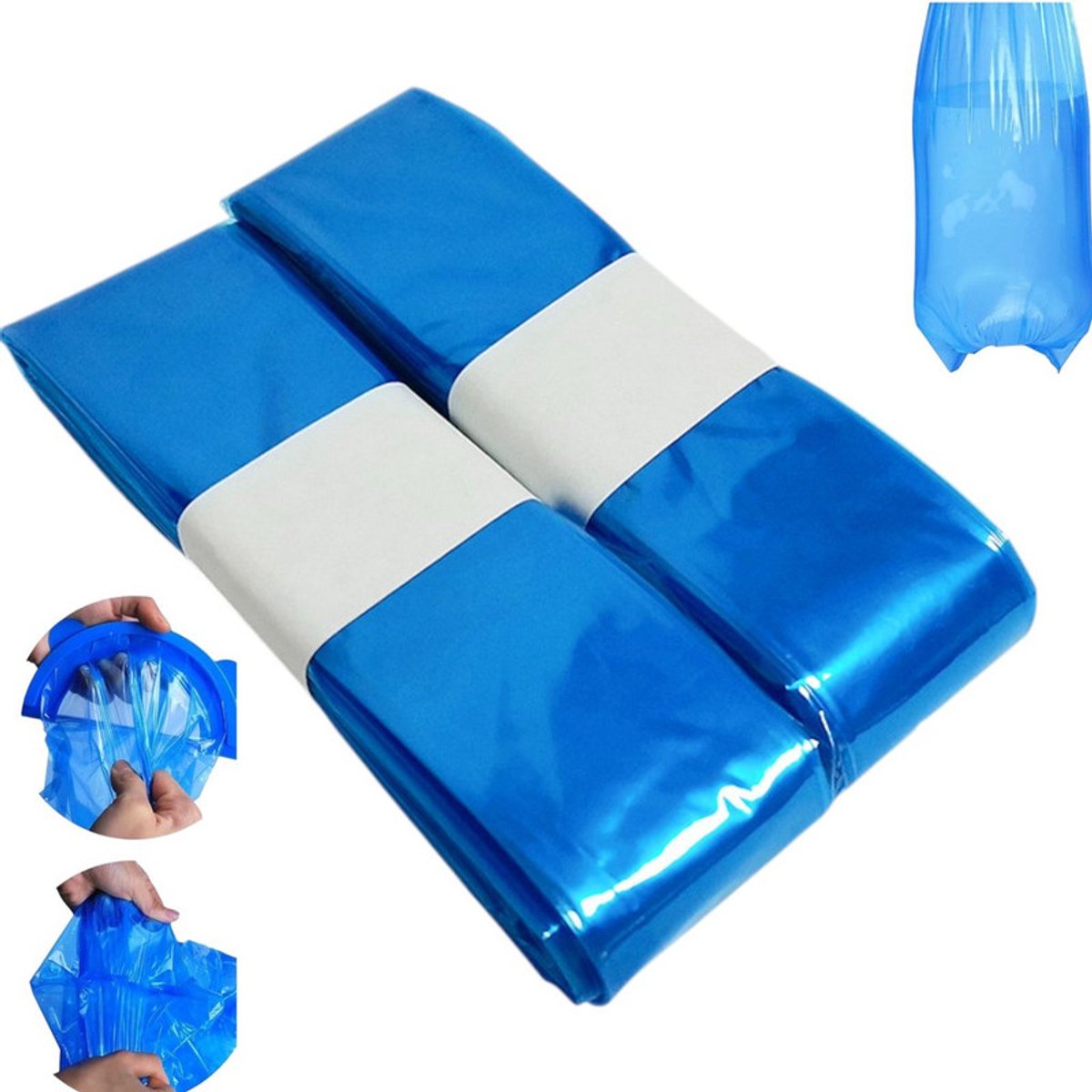 Image of 2 stuks - Vervangende vuilniszakken voor luieremmers - Geurbestendige zakken - Opvouwbare zakken - Navulzakken voor luieremmers - Afvalzakken