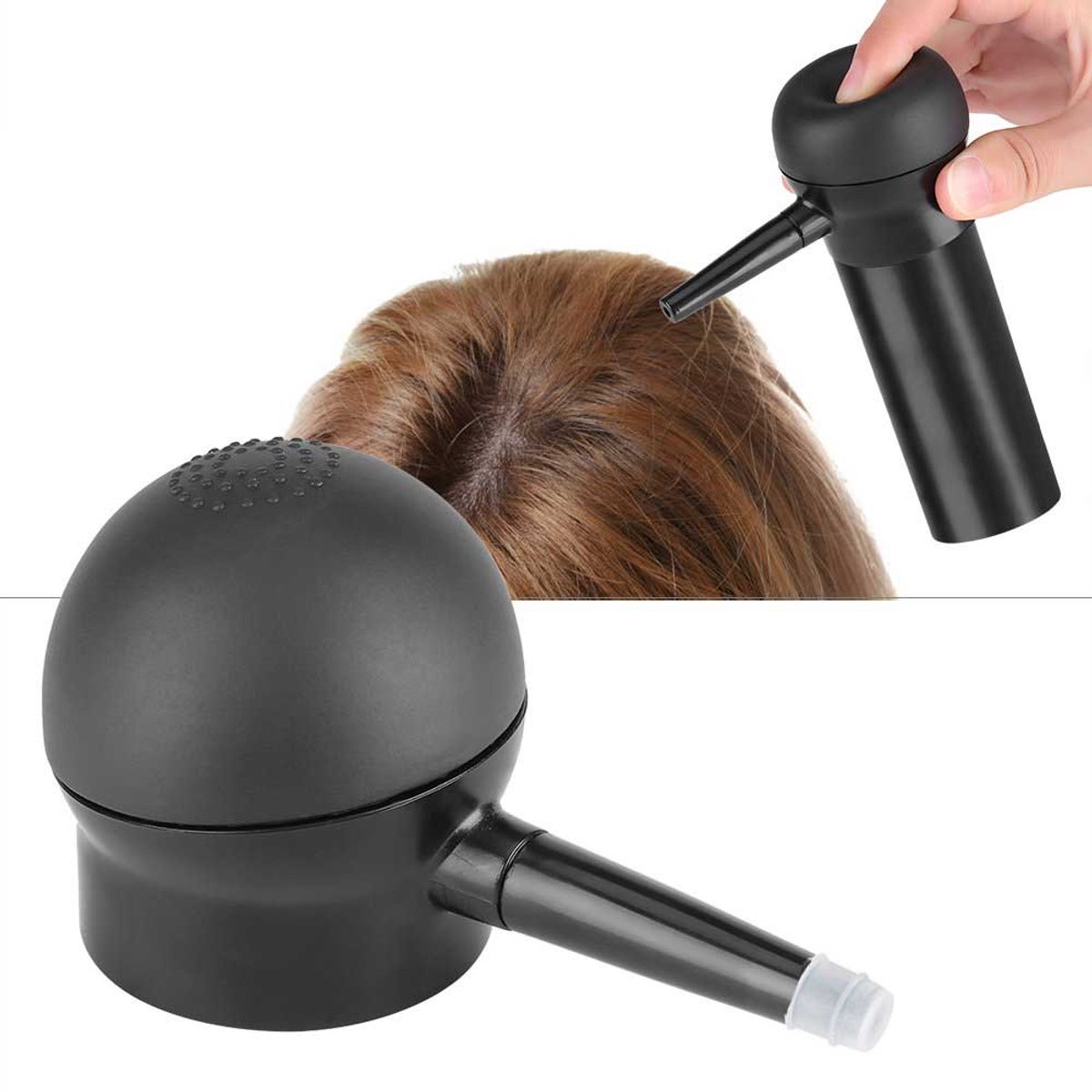 Haarverzorging voor dunner wordend haar - Haarvezelspray applicator - Haarverdikkingsspray applicator - Haarverdikkingstool - Voor mannen en vrouwen met dunner wordend haar, haar bedekken en stylen - Zwart