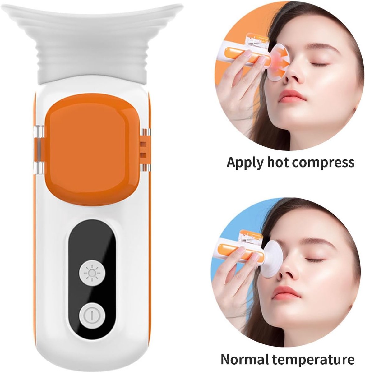 Nano-oog- en gezichtsmister, verwarmde ogen met warm kompres, draagbare gezichtsstomer, mistsprayer, oplaadbare elektrische oogstomer voor ooghuidverzorging