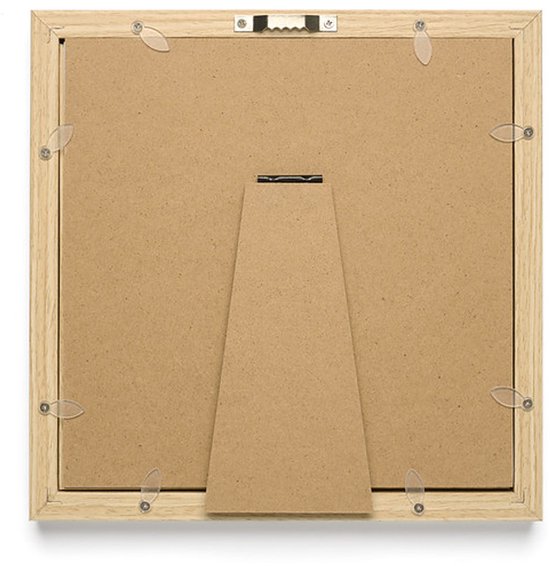Happy Hands - Stijlvolle Houten Baby Afdruklijst - Hand- & Voetafdruk Set met Klei - Plexiglas Bescherming - Modern Design - Perfect Kraamcadeau - 22x22 cm — afbeelding 3