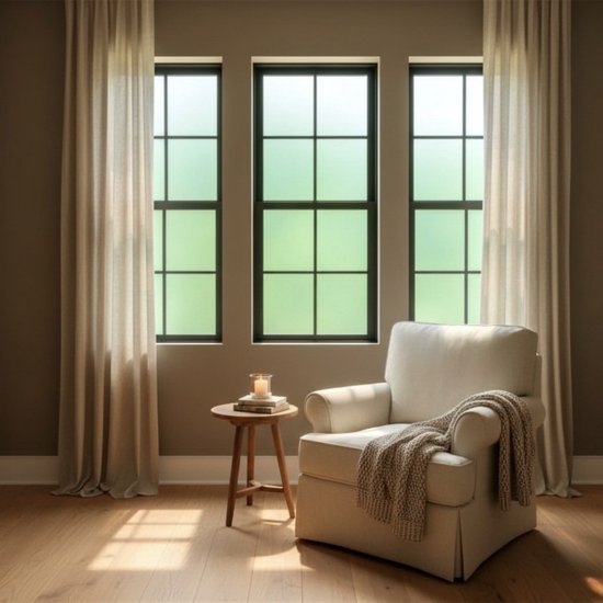 Homewell Sun Protection Static HR++ Window Film Anti-View Mat - Auto-adhésif et Isolant - 90x300