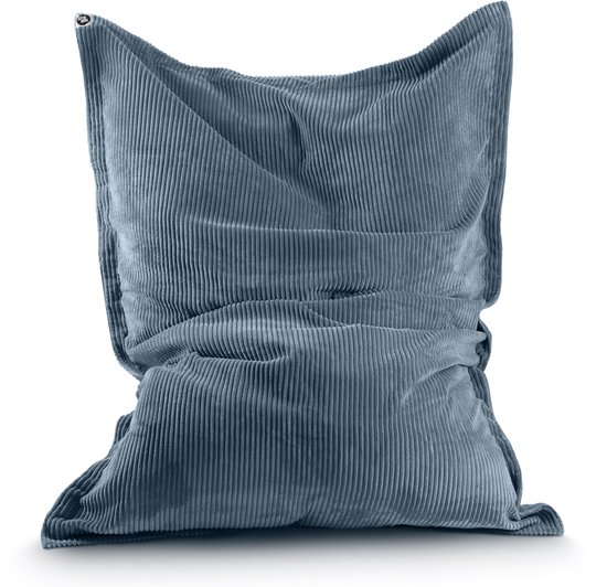 Pouf Lumaland Classic XXL Cord – Pouf géant 380 L avec structure côtelée souple, canapé et siège d'intérieur pour salon, chambre, 140 x 180 cm