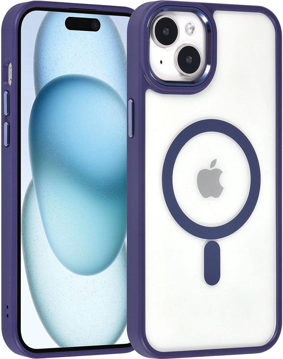 UNIQ Accessory Back Cover - iPhone 15 & 14 Plus - Paars - Slank, MagSafe-ondersteuning