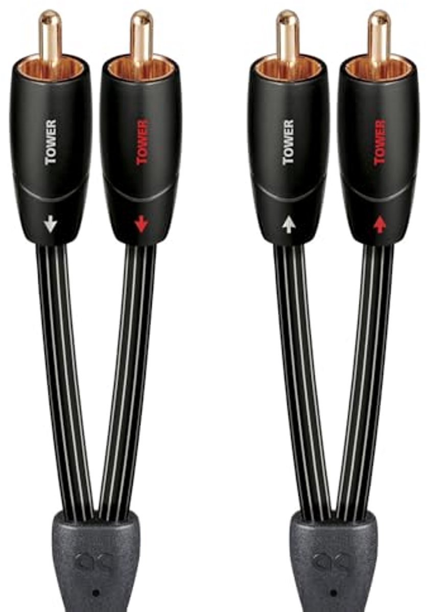 8m RCA Audio Kabel - 2x Cinch, Koperen Geluidskabel, Zwart