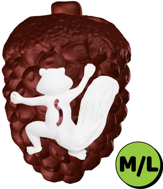 HappyPaws - Jouet pour chien extrêmement résistant - Scrat le dévoreur de glands - Jouets Chiens robuste - À remplir de Friandises