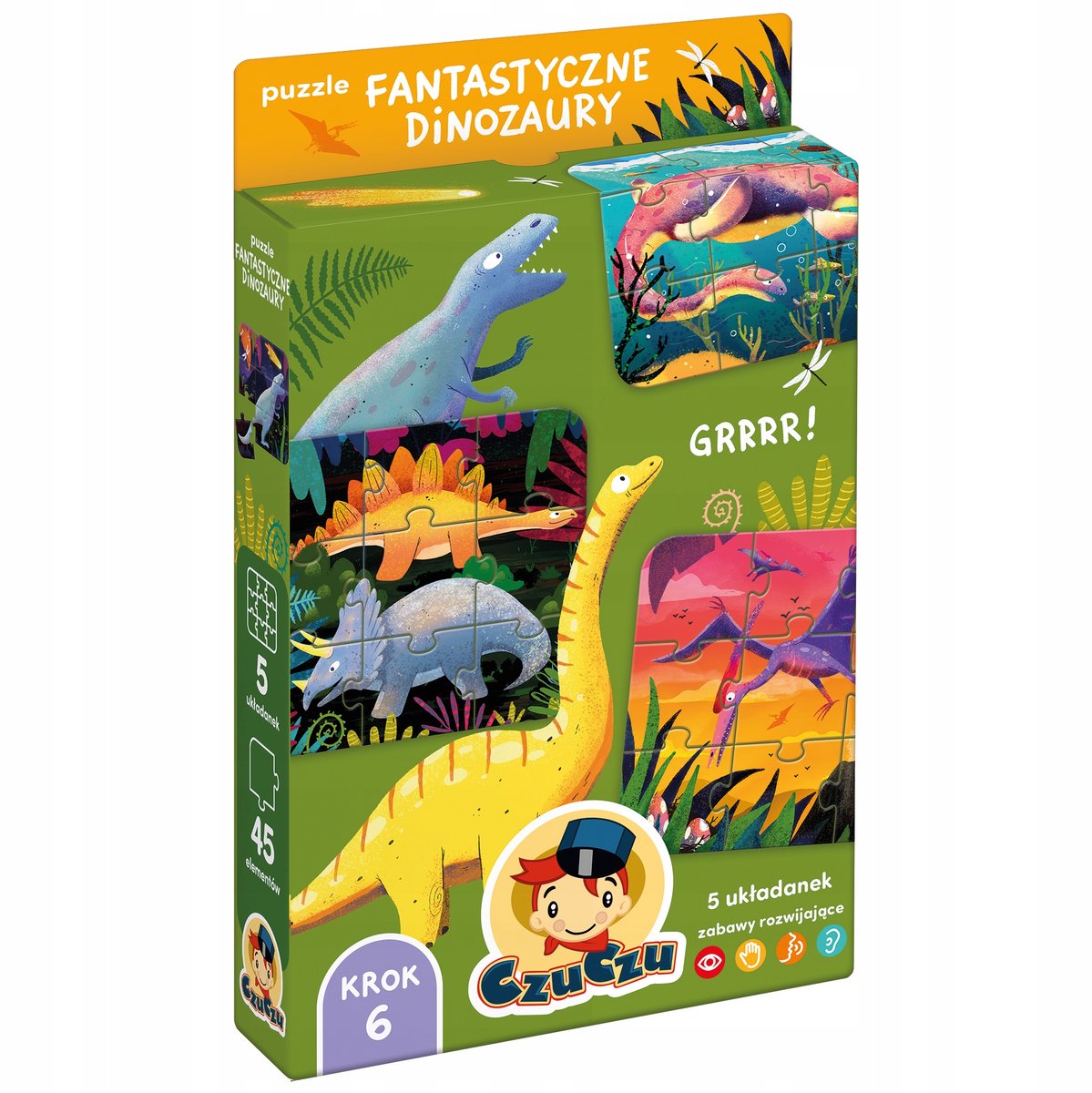 CzuCzu Fantastische Dinosauruspuzzels - 45 stukjes