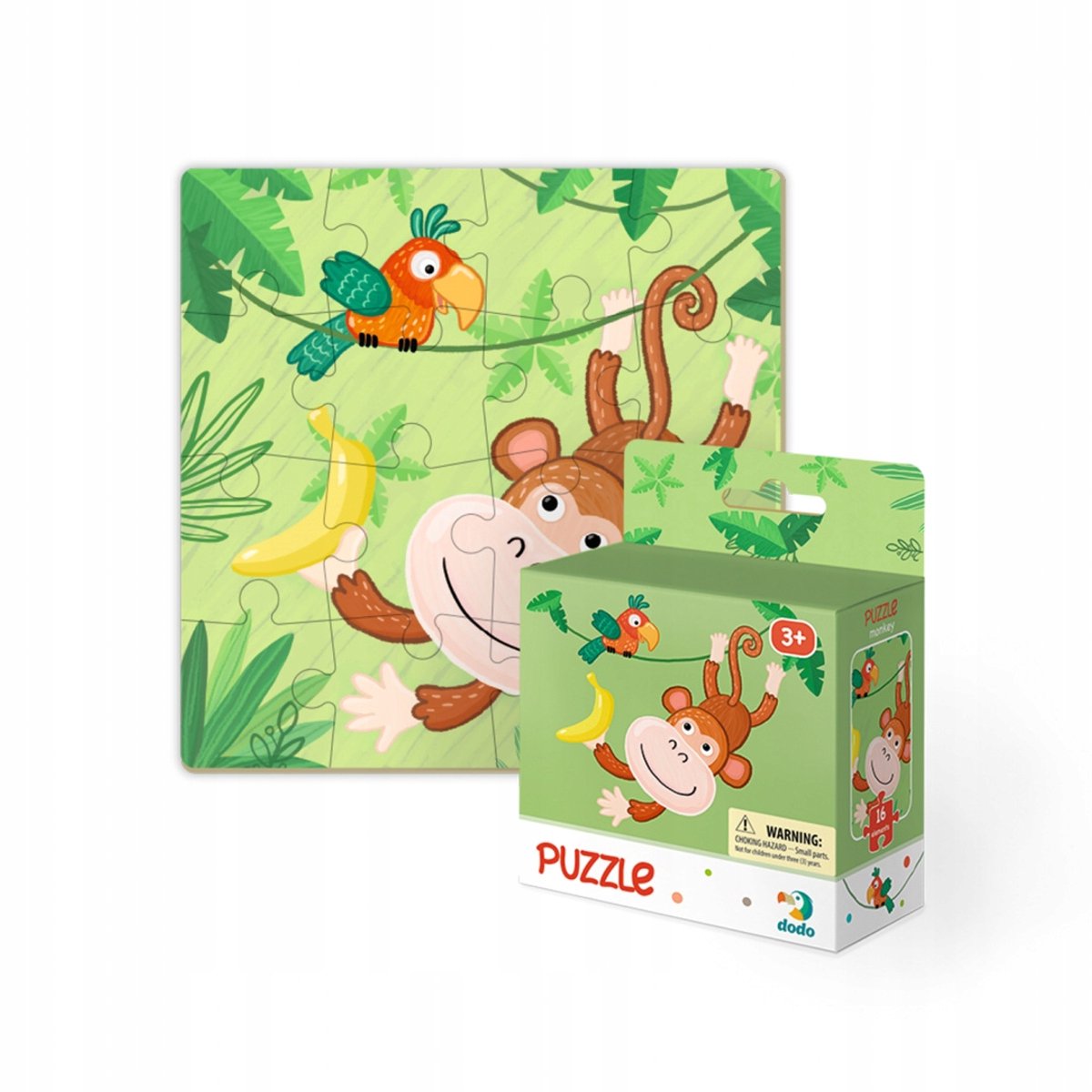 Dodo Puzzel 16 Stukjes Aap - Educatief en Leuk voor Kinderen