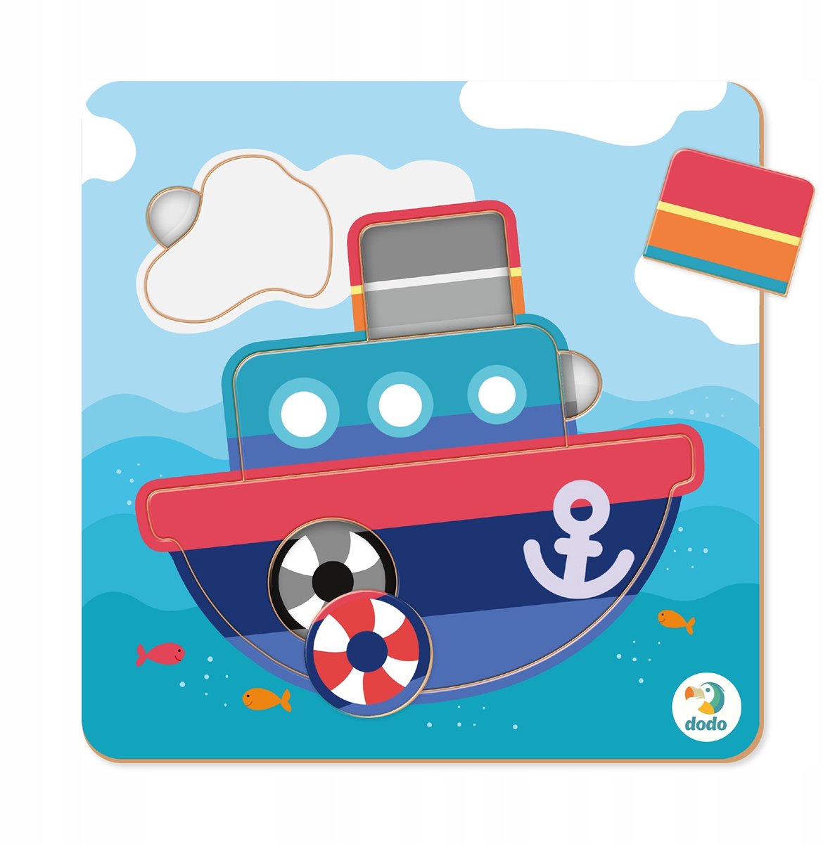 Dodo Mini Sorter Puzzel Schip 5 Delen (18m+)