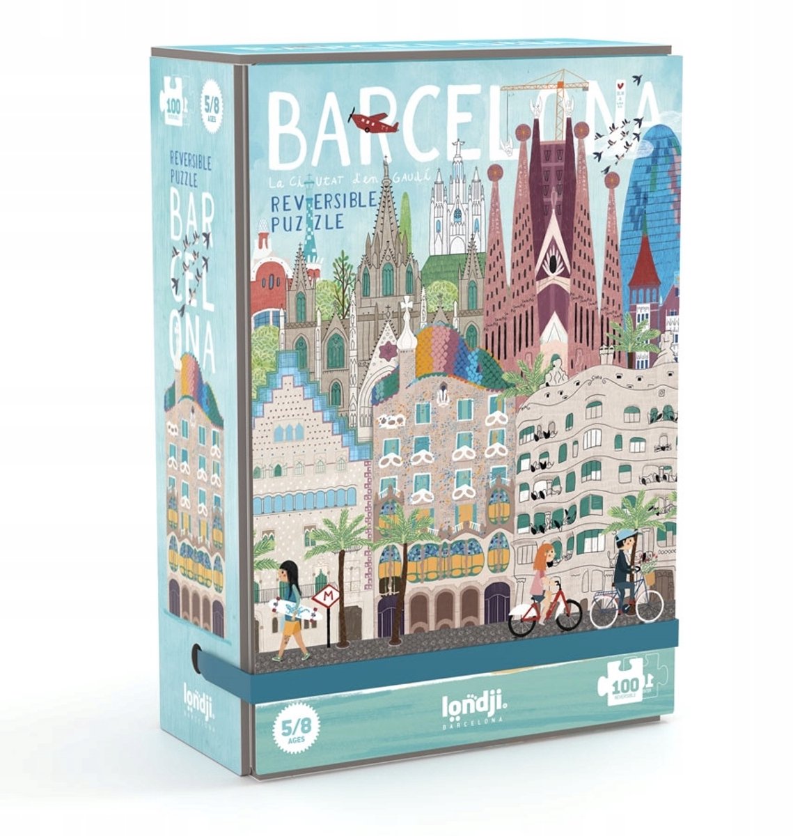 Londji Barcelona Gaudi Skyline Dubbelzijdige Puzzel 100 Stukjes