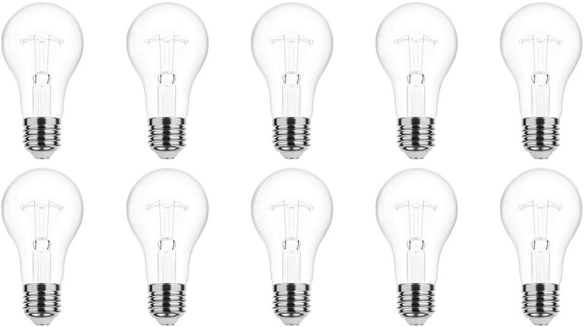 Technik E27 Wolfraam-Gloeilamp Dimbaar 150W - 2700K - Warm Wit - Gloeilamp Globe A70 - 10 stuks