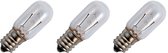 Signaallamp E12 12V 3W - 250 mAh - 3 stuks - T16 Gloeilamp Ø16mm - 45mm - 2500K - Dimbaar