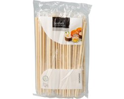 Excellent Houseware Sushi eetstokjes/chopsticks - 50x paar - bamboe hout naturel - Chinees/japans