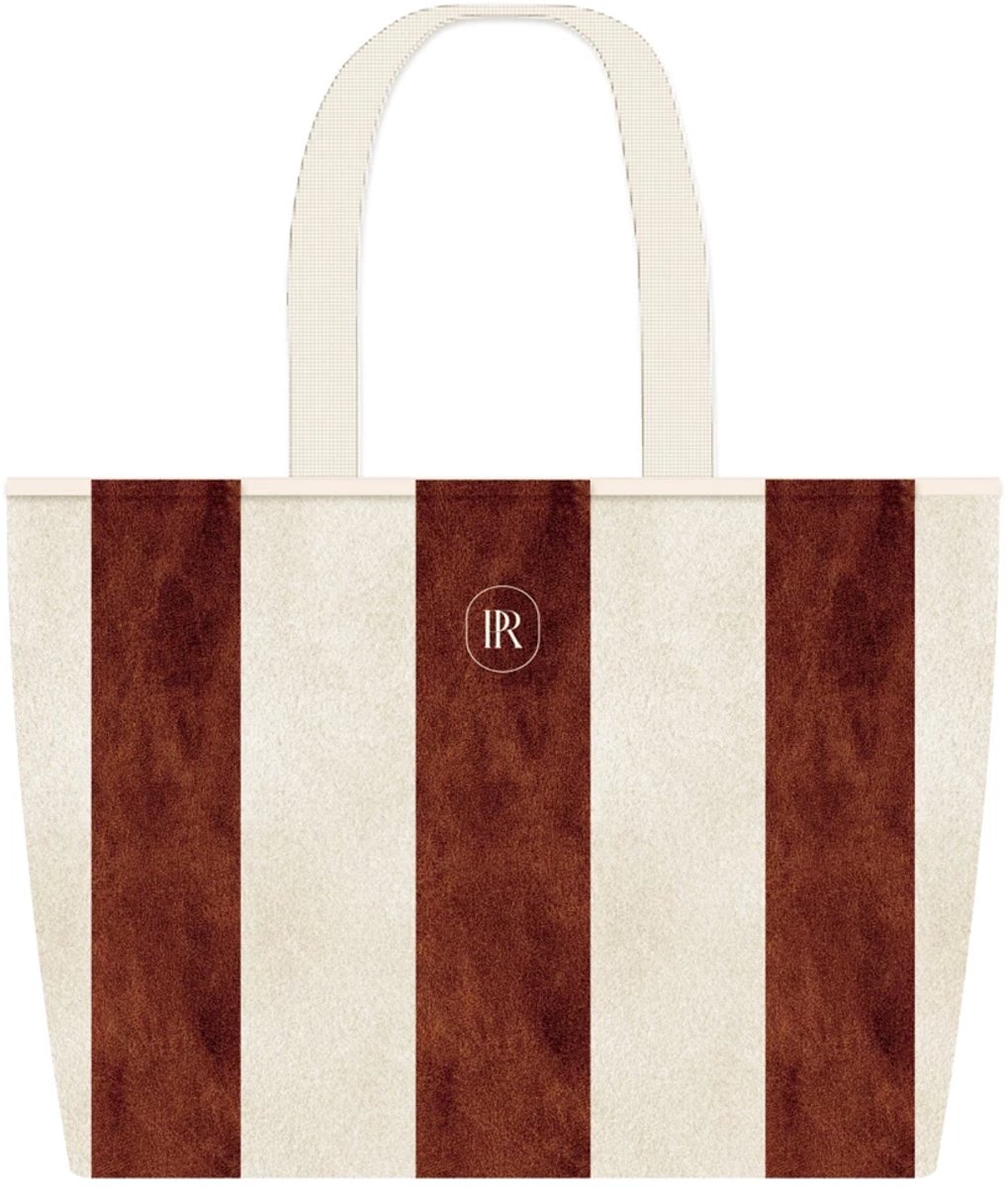 Place Réservée Classic beach bag 45x35cm tan