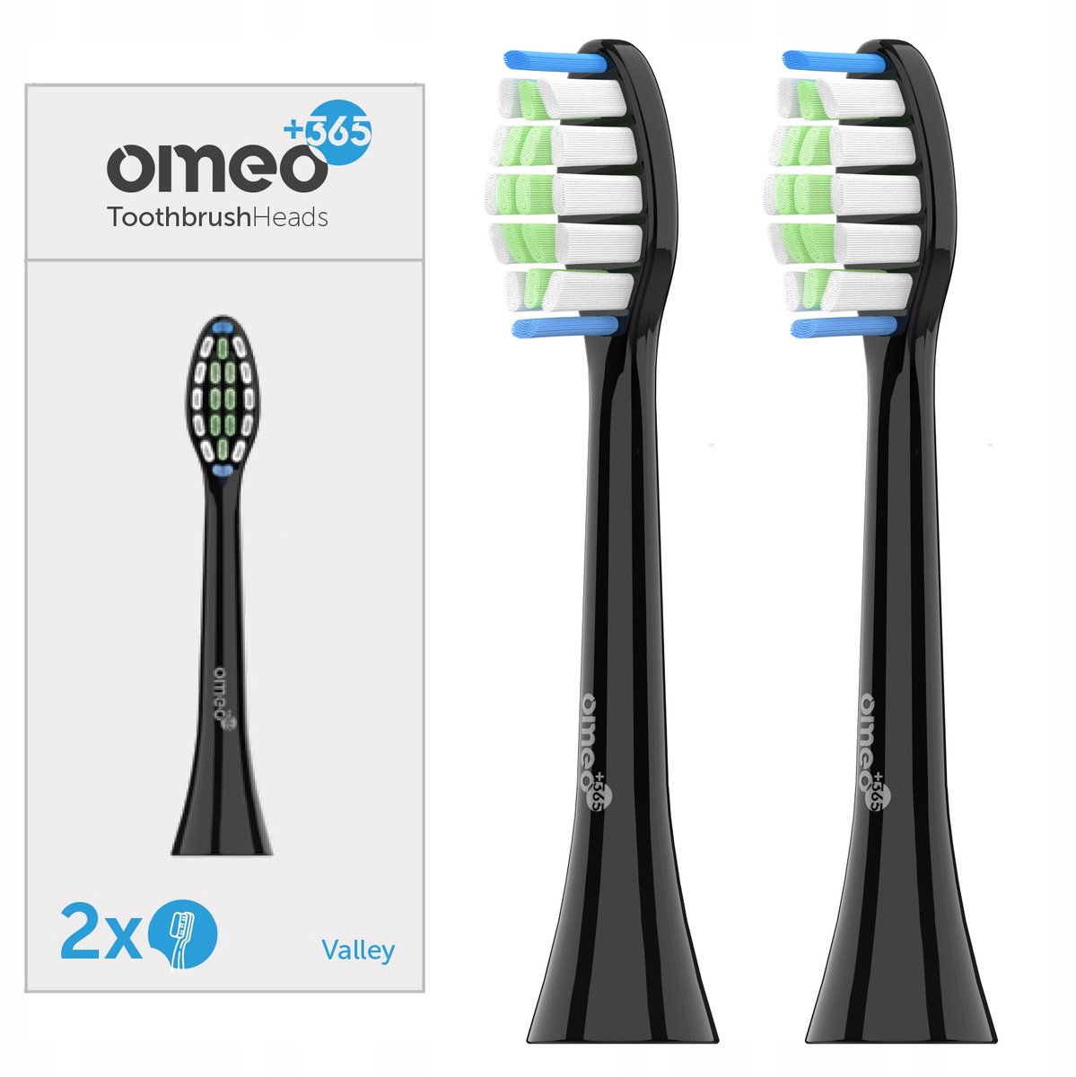 OMEO +365 OH-32B Valley - Opzetborstels voor sonische tandenborstel - Compatibel met OMEO modellen