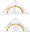 2x Geo driehoek 14 cm